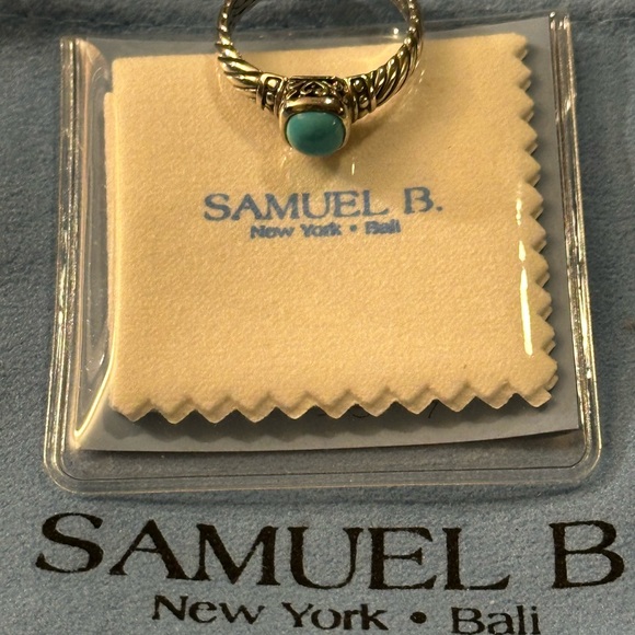 NWT Samuel B. Sterling Sleeping Beauty Turquoise cushion cut ring Size 9 - Picture 2 of 8